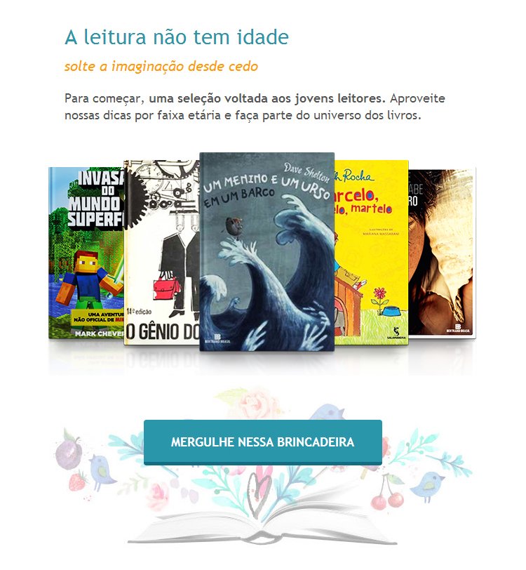 Call to Action Secundária - Email Marketing Estante Virtual