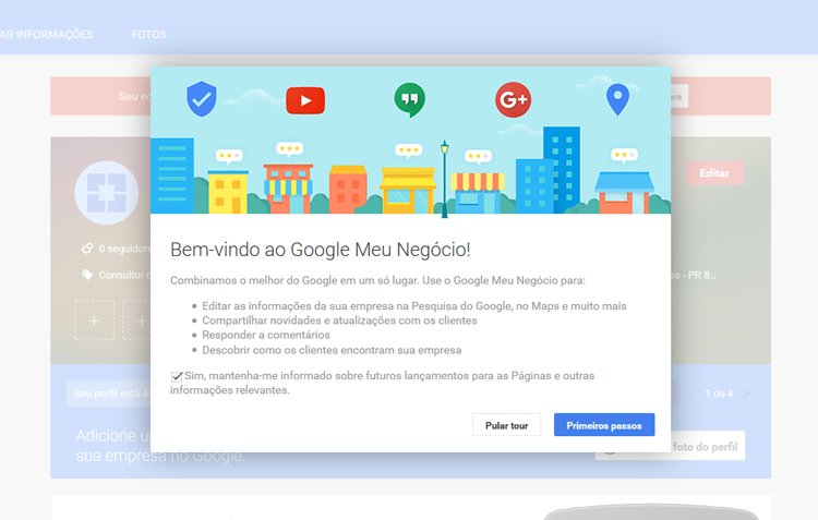 google meu negócio - bem vindo