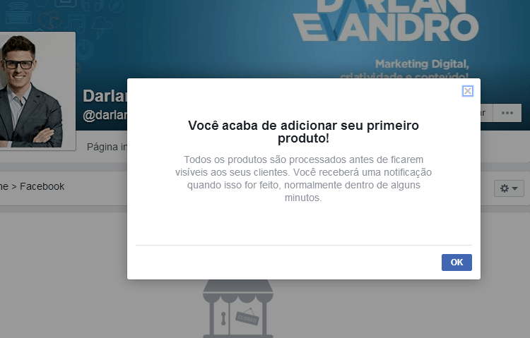 vender no facebook - cadastro de produto