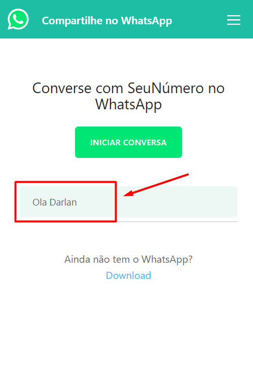 link do whatsapp com mensagem