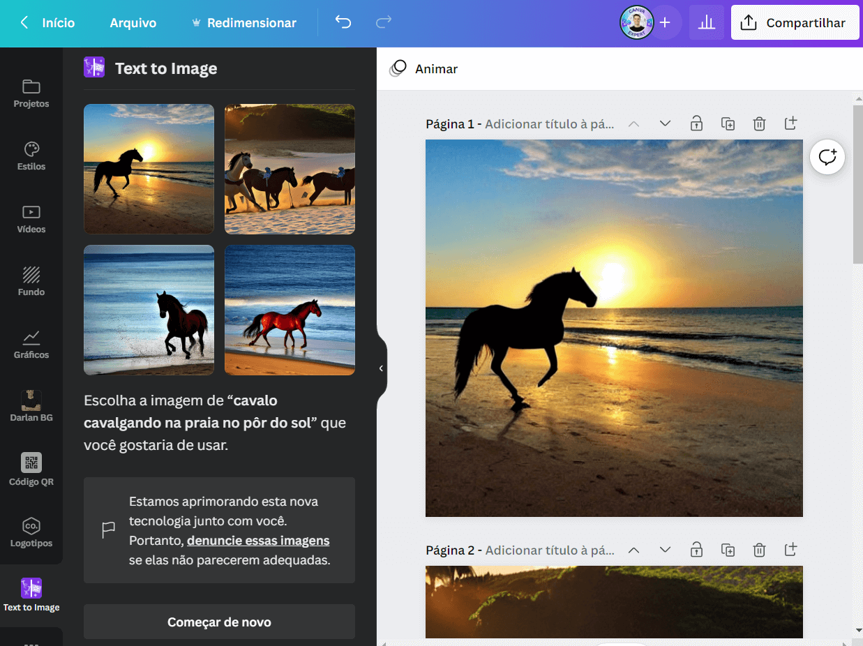 Como Transformar Textos em Imagens no Canva - Text to Image