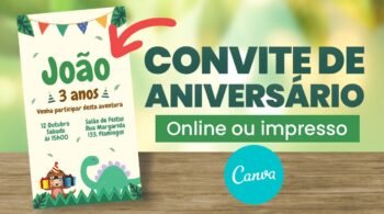 como criar um convite de aniversario no Canva